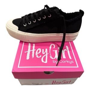 Hey Girl by Corkys Black canvas Sneakers